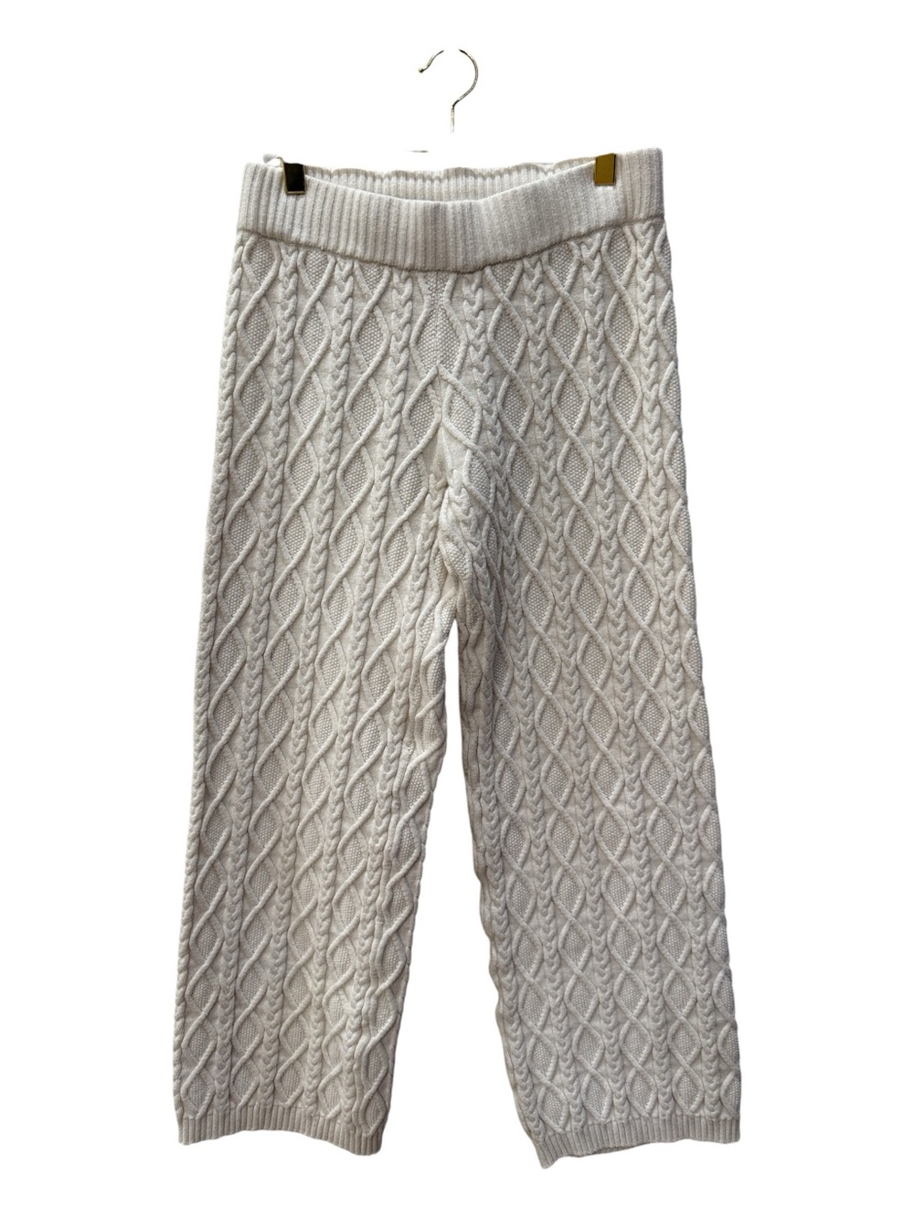 SKIMS Snow Bunny Cable Knit Pants Ivory Cream Size S/P